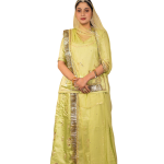 Mint Green Aari Sequins Poshak | Kundan Work on Bamber Satin | Jaipurio Designer Collection